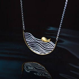 Custom-Creative-Swimming-Fish-925-silver-necklace (6)